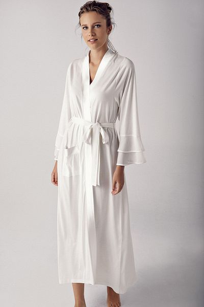 Artış Ecru Dressing Gown 8600-2