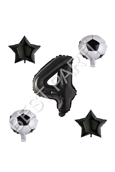 BEST PARTİ DOĞUM GÜNÜ PARTİ SÜSLERİ مجموعة بالونات كرة القدم على شكل نجمة رقم...