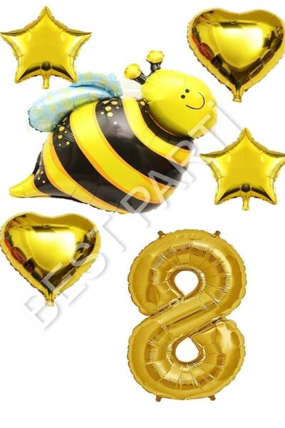BEST PARTİ DOĞUM GÜNÜ PARTİ SÜSLERİ مجموعة بالونات من رقائق النحل على شكل قلب...