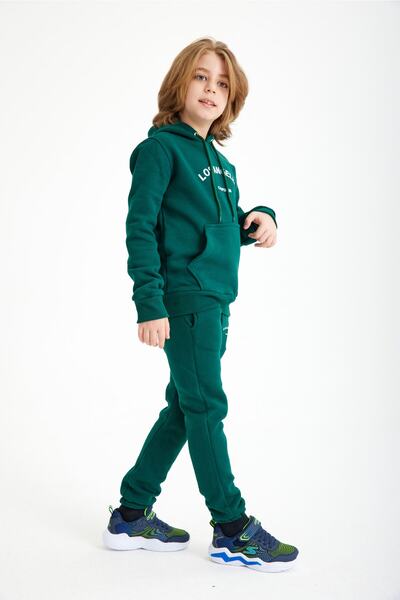 C&C Tekstil Παιδικό σετ φόρμας με στάμπα Unisex με κουκούλα κάτω-πάνω