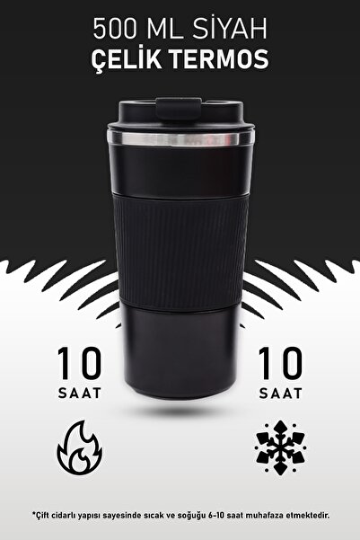 Genel Markalar 500 ml Siyah Termos