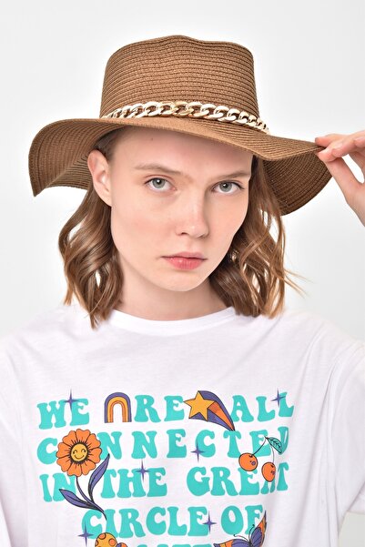 Saria Moda Γυναικείο καπέλο με αλυσίδα