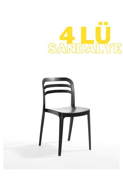 Novussi Aspen 4 Lü Plastik Kolçaklı Sandalye