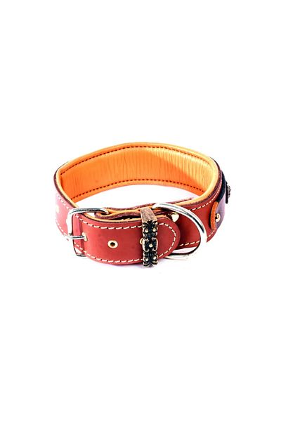 MgTasma Mg Collar Handcrafted, Special Design, Genuine Leather, Sumer Dog Collar, Collar Collar