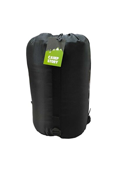 CAMP STORY Tim -18 350 Gr Içi Gri Polarlı Yastıklı Battaniye Tipi Uyku Tulumu Kırmızı Long