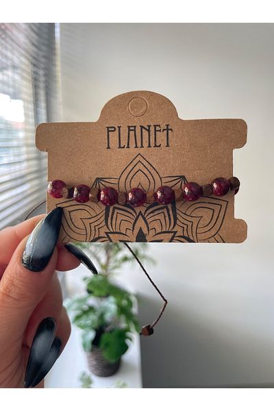 Planet Butik سوار أصلي للجنسين من الحجر الأحمر
