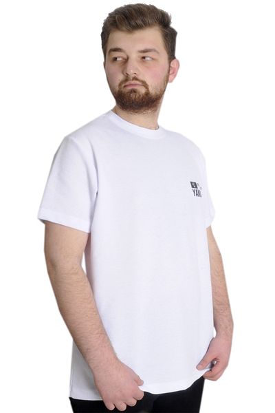ModeXL Μπλουζάκι μεγάλου μεγέθους Crew Neck Yakuza 23402 Λευκό