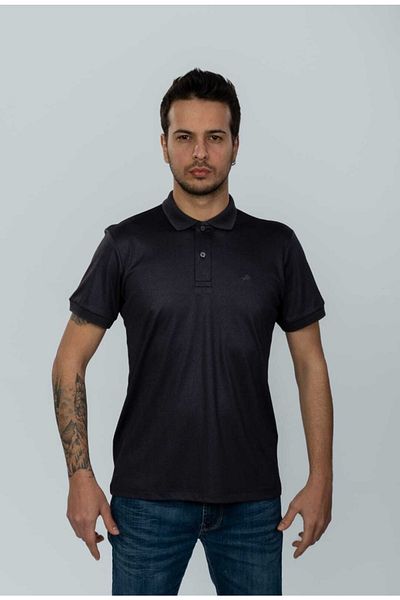 Moda Işık Μπλουζάκι Polo Neck με μαύρο σχέδιο