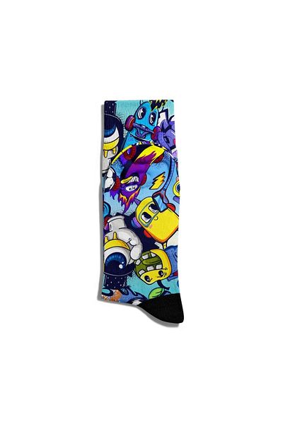 Eğlenceli Çoraplar Fun Socks Unisex Game Football Popart Icons Printed Socks Ecsoket205