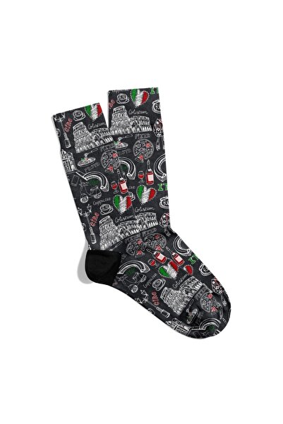 Eğlenceli Çoraplar Διασκεδαστικές κάλτσες Unisex Ciano Italy City Pattern με ...