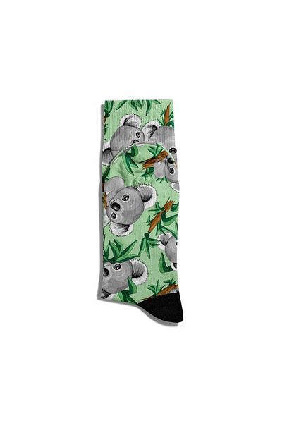 Eğlenceli Çoraplar Fun Socks Unisex Cute Koala Printed Socks Ecsoket121