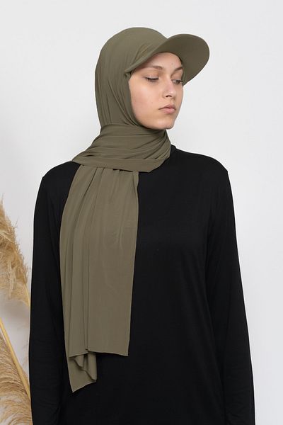 Altobeh Πρακτικό καπέλο Lycra Shawl-Ανοικτό καφέ