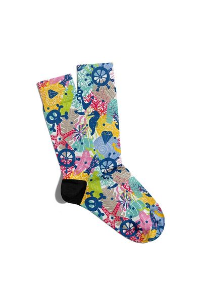 Eğlenceli Çoraplar Fun Socks Unisex Sea Skull Xg2 Printed Socks Ecsoket224