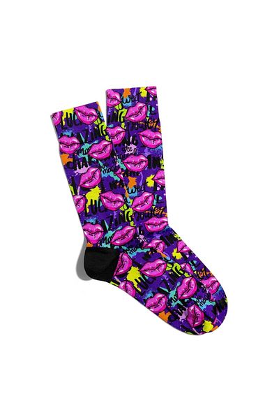 Eğlenceli Çoraplar Fun Socks Unisex Luck Amazing Popart Printed Socks Ecsoket190