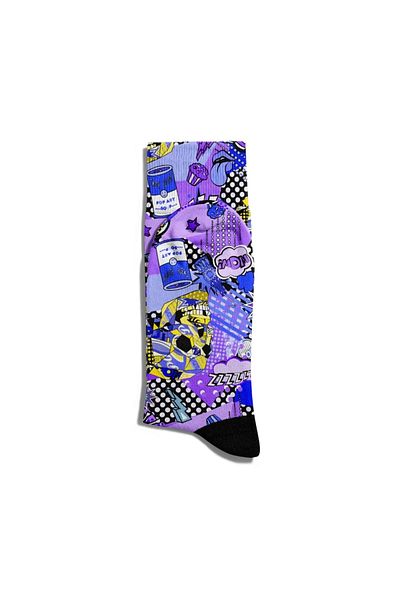 Eğlenceli Çoraplar Unisex Skull Vx Robot Printed Fun Socks - Ecsoket132
