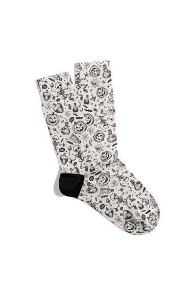 Eğlenceli Çoraplar Fun Socks Unisex Skull Pumpkin Printed Socks Ecsoket333
