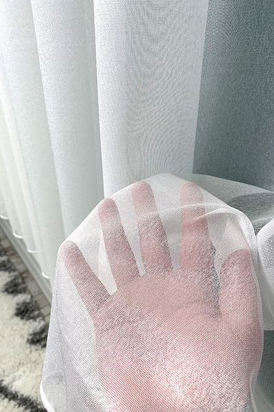 Payidar Şantuk Plain Tulle Curtain 1/2,5 Medium Pleat Does Not Want Crinkle Iron