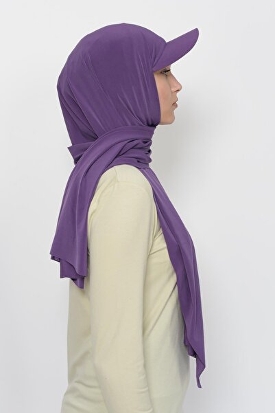 Altobeh Lycra Shawl with Practical Hat-purple