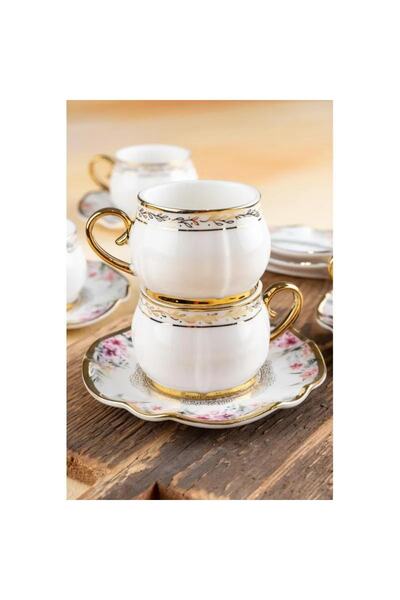 ACAR Scarlet 6 Kişilik Kahve Fincanı Takımı - 90 Ml Mskf278