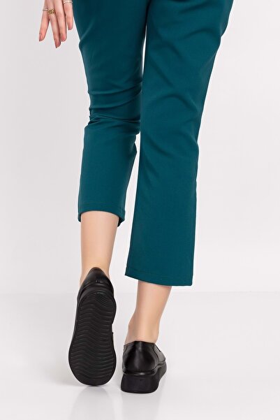 Gondol Genuine Leather Anatomical Sole Buckle Detailed Comfortable Shoes Ndr.106 - Black - 36