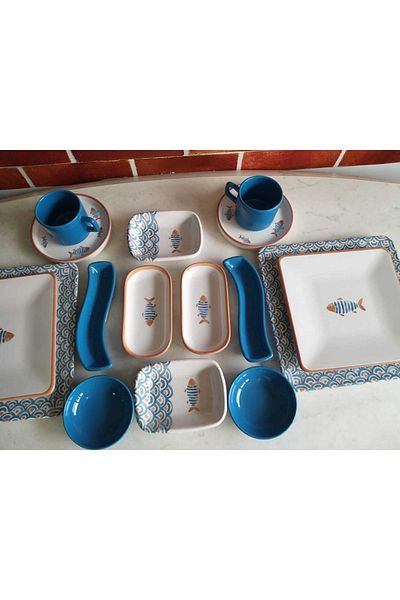 Keramika Koi 16 Piece Breakfast Set for 2 People - One