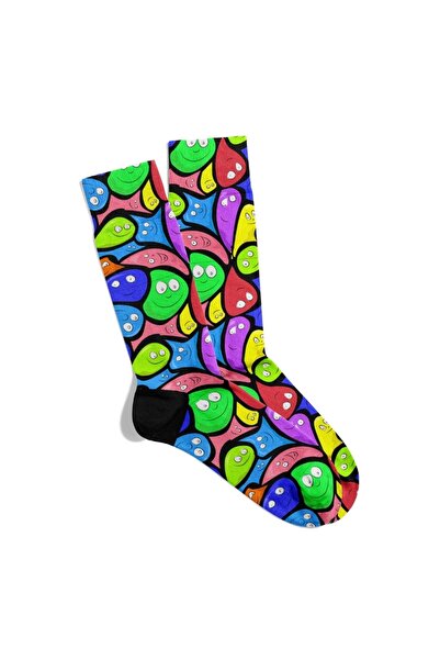 Eğlenceli Çoraplar Fun Socks Unisex Popart Sosete imprimate colorate Ecsoket396