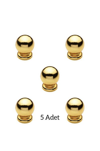 ARON 5 Pieces Marble Button Handle Gold Furniture Nightstand Dresser Console Cabinet Door Handle