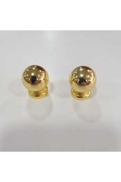 ARON (2 Pieces) Marble Button Handle Gold Furniture Nightstand Dresser Console Cabinet Door Handle