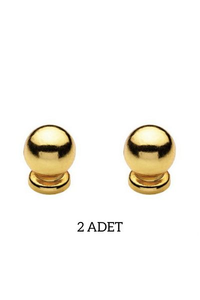ARON (2 Pieces) Marble Button Handle Gold Furniture Nightstand Dresser Console Cabinet Door Handle