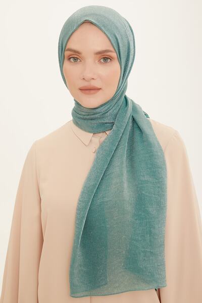 Armine Pırıltı Abiye Şal Yeşil