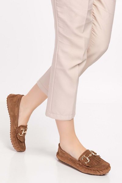 Gondol Loafer flexibil, ușor și confortabil, piele de căprioară, Sw.755 - Maro - 41