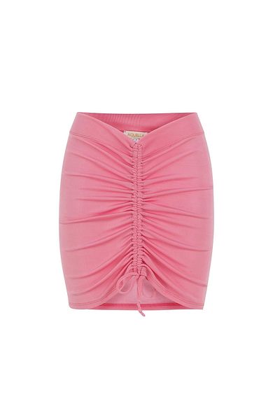 AQUELLA Gathered Pink Beach Skirt