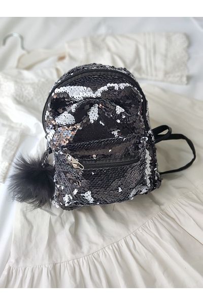 PLATSO Rucsac pentru copii cu detaliu fundita cu paiete