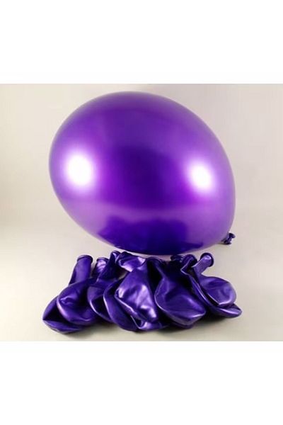 DÜVENCİ TİCARET Purple Colored Metallic Balloon 10 Pieces