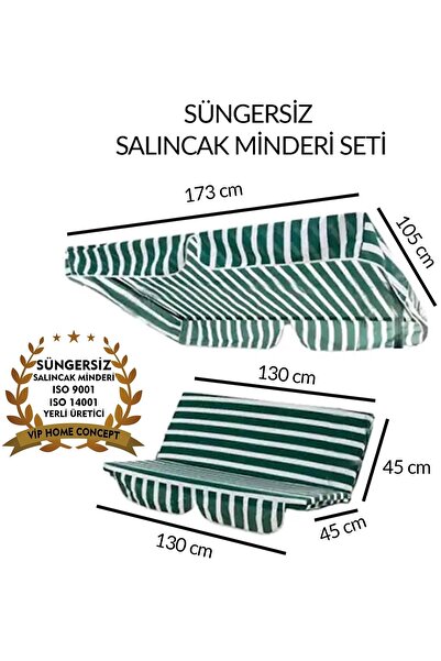 Vip Home Concept Market Ürünleri Süngersiz Salıncak Minder Seti Tenteli Kumaş...