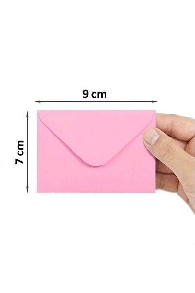 Hobialem 25 Adet, Renkli Zarf, 7x9 Cm, Renkli Mini Zarflar Karışık Renklerde, Kartvizit Zarfı