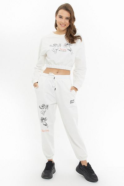 White womens hot sale sweatsuit
