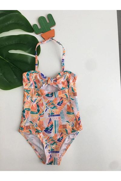 Pierre Cardin Girl's Tropical Swimsuit 2c2t4n1o03