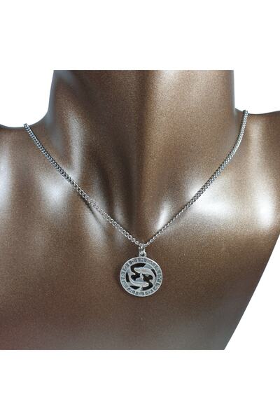 Silver Color 25mm Pisces Pendant Necklace