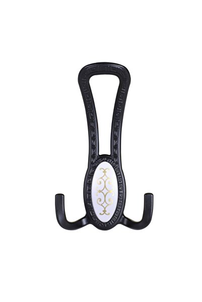 KOLDOOR Mobilya Portmanto Dolap Vestiyer Askısı Siyah Zamak Metal 10 Adet