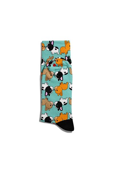 Eğlenceli Çoraplar Fun Socks Unisex Cute Double Cropped Printed Socks Ecsoket080