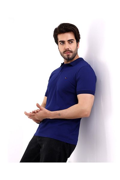 Everest Men's Cotton & Lycra Polo Neck Short Sleeve Knitwear Banded T-Shirt