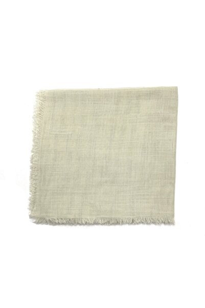 nazipek Φουλάρι Γραφής Flamed Cotton Cream 100x100cm