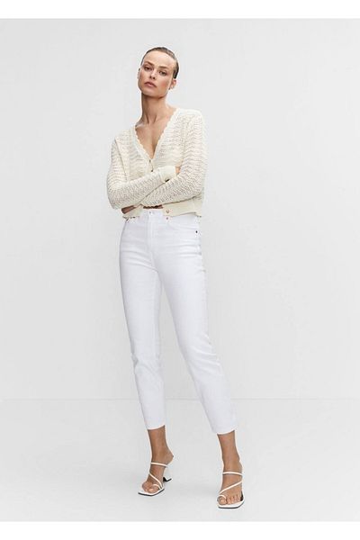 MANGO Woman Blugi skinny tăiați