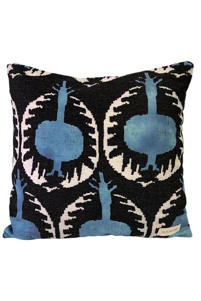 Alacastore Ikat Pattern Motiv tradițional țesătură de in Husă de pernă Indigo