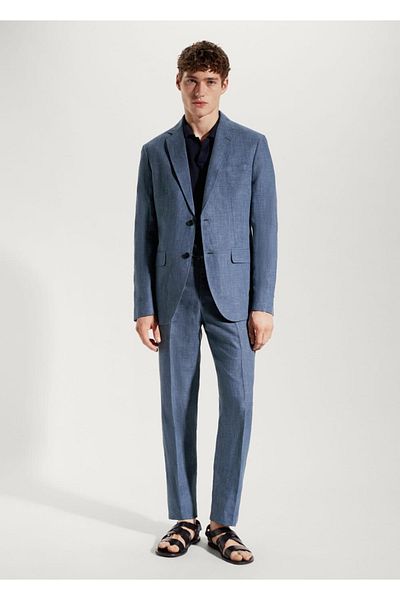 MANGO Man Μπουφάν 100% Linen Slim Fit Fabric Blazer