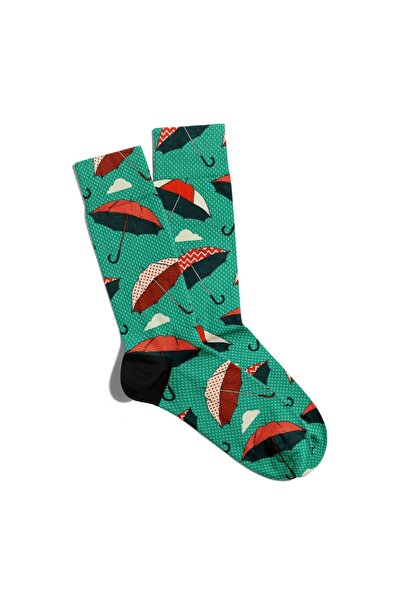Eğlenceli Çoraplar Fun Socks Unisex Umbrella Popart Nw Printed Socks Ecsoket054