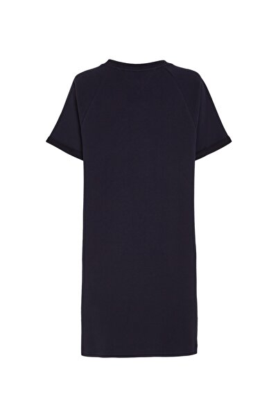 Tommy Hilfiger Bisiklet Yaka Mavi Midi Kadın Elbise Ww0ww38629dw5