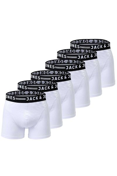 Jack & Jones JACK&JONES 6er-Pack Herren-Boxershorts – SENSE TRUNKS, Baumwoll-Stretch
