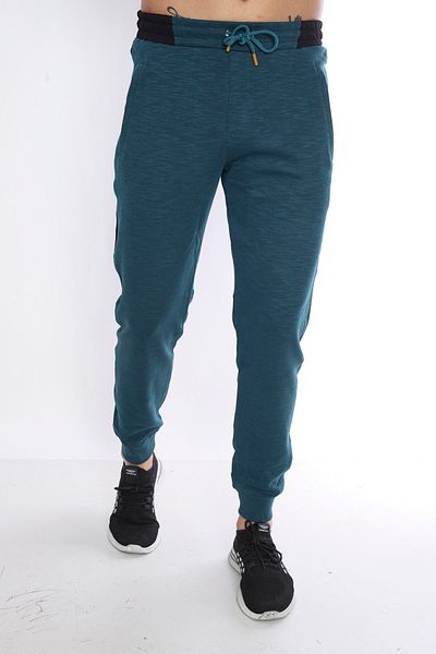NEED LİFE Men's Petrol Patterned Fabric Pockets Zippered Elastic Leg Sweatpants